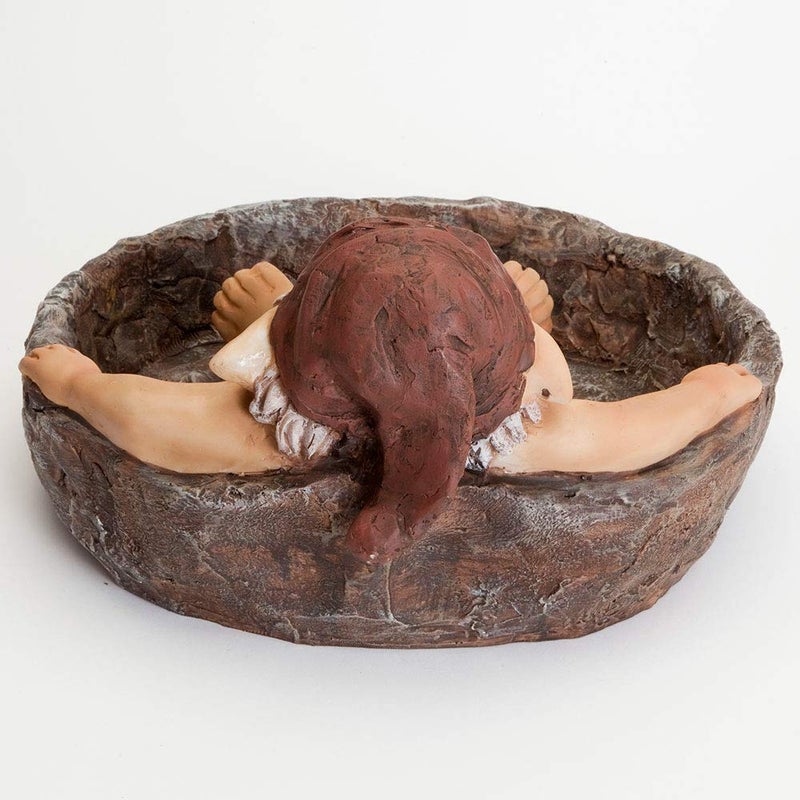 Bits and Pieces - Gnome Relaxing Pool - Elf Birdbath Garden Art Statue - Outdoor Garden Decor Sculpture - Image 5